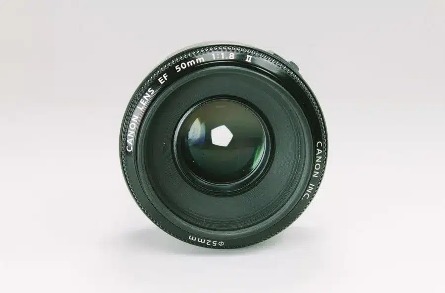 Lente fixa Canon 50mm para fotografia